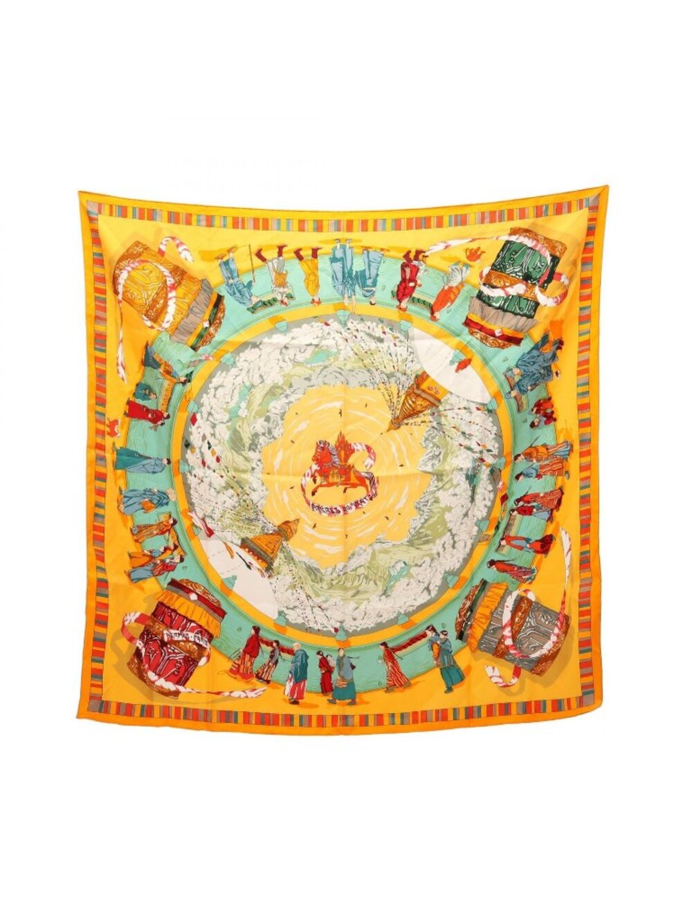 Hermes Scarf Carre 90 Prieres AU Vent Silk